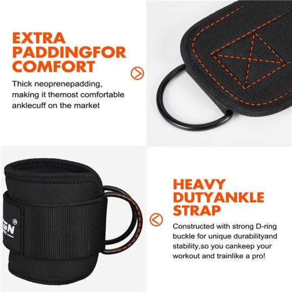 Ankle Resistance Bands, Ankle Bands for Working Out with Cuffs, Resistance Bands - Picture 3 of 7